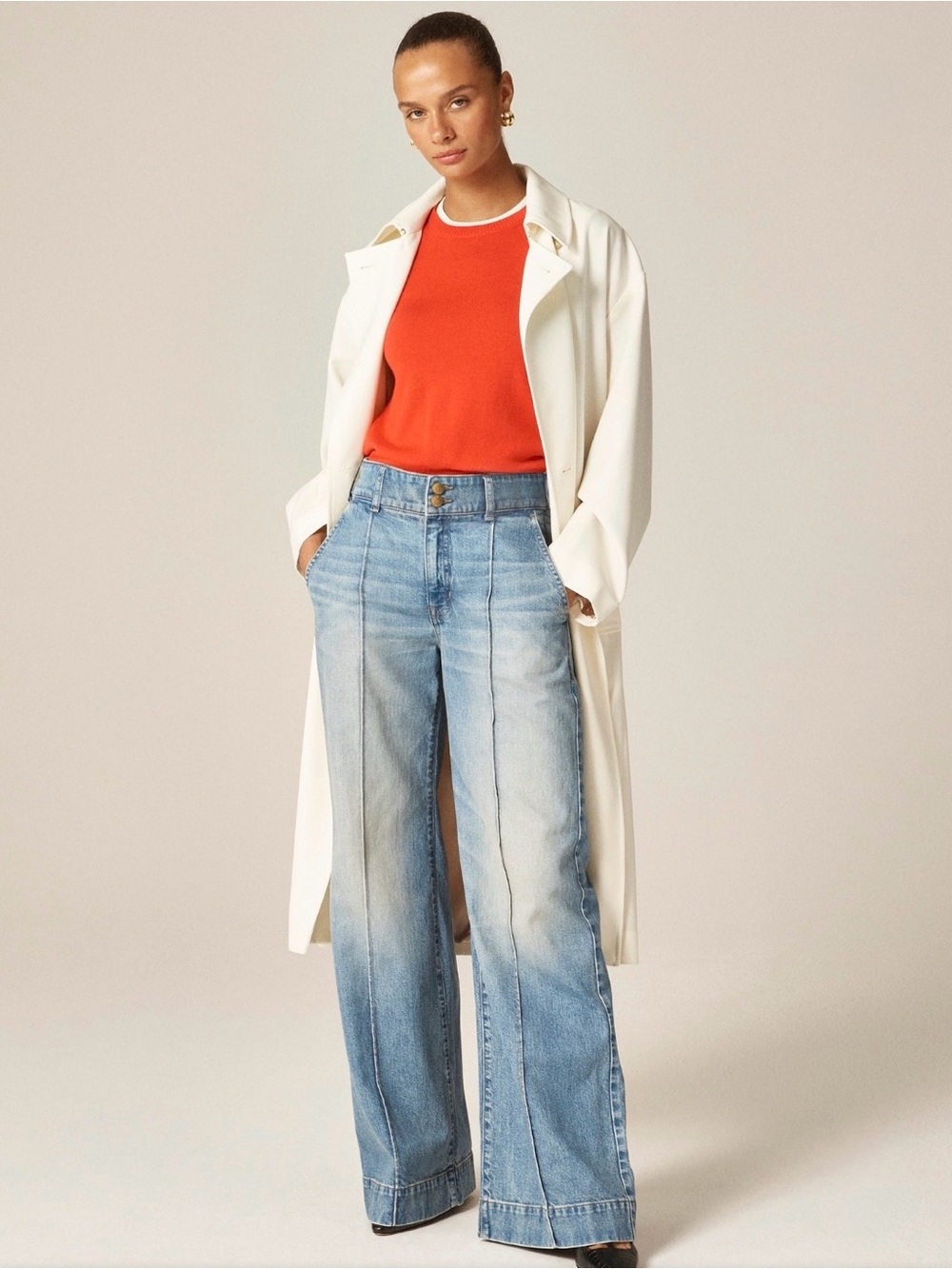 J. Crew Light Blue High-Rise Trouser Jeans